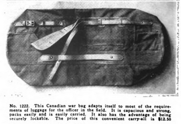 Canadian war bag, Vanity Fair, December 1918.