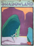 A.M. Hopfmuller February 1920 Shadowland cover, abstract landscape.