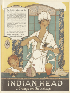 Indian Head cloth ad, woman with child, Ladies' Home Journal, January 1921.